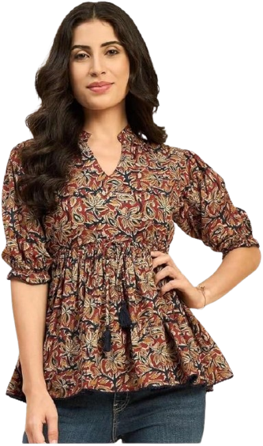 Half Sleeve V-Neck Solid Color Tee